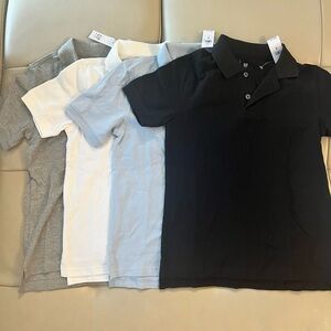 NWT! Lot of 4 GAP Boys Polo Shirts Size M